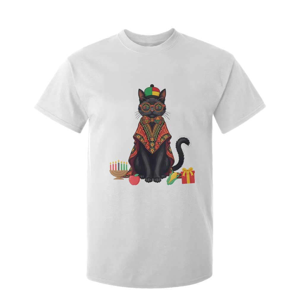 Cute Kwanzaa Cat Dashiki T Shirt For Kid African Heritage Gift TS12 White Print Your Wear