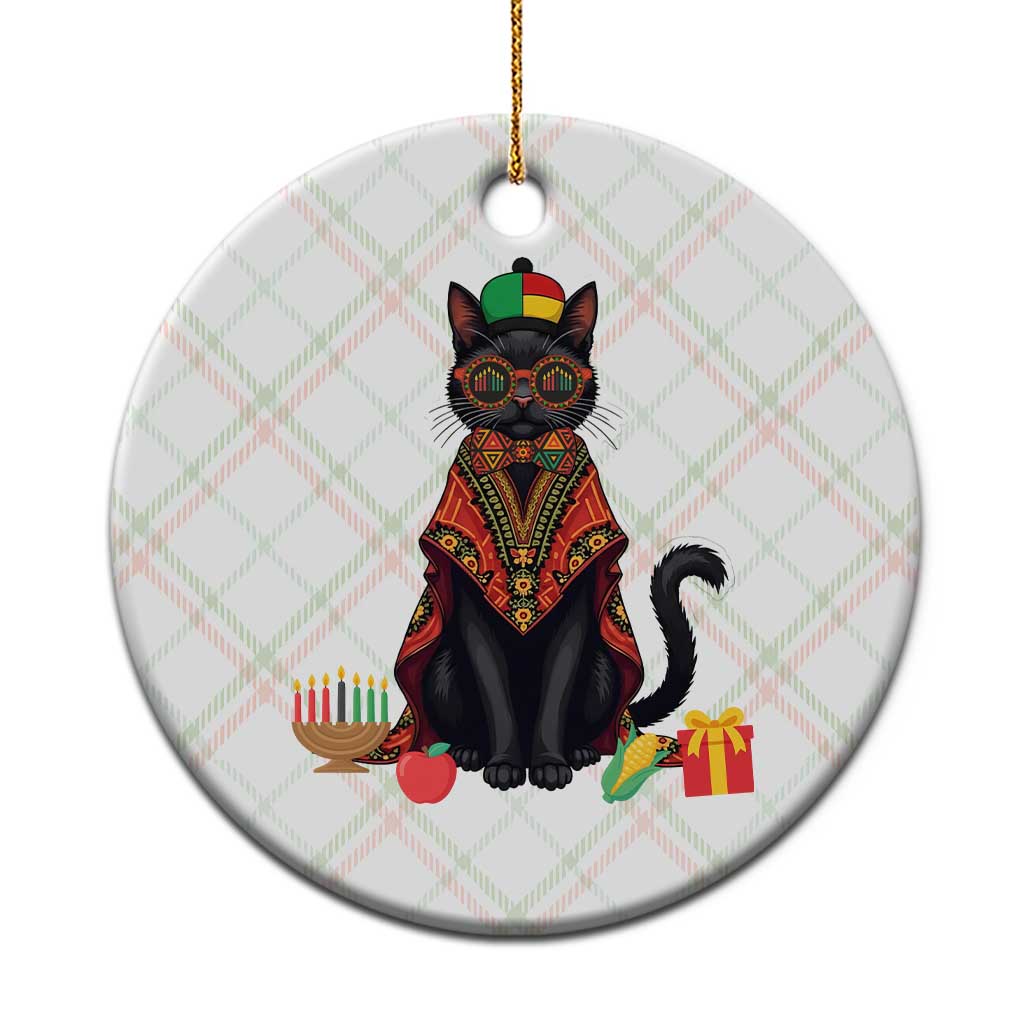 Cute Kwanzaa Cat Dashiki Ceramic Ornament African Heritage Gift TS12 1pc Christmas Plaid Print Your Wear