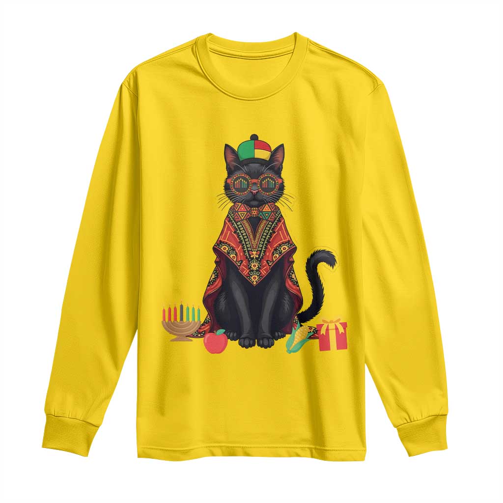 Cute Kwanzaa Cat Dashiki Long Sleeve Shirt African Heritage Gift TS12 Daisy Print Your Wear