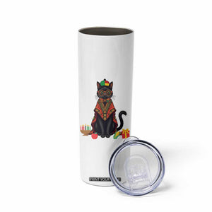 Cute Kwanzaa Cat Dashiki Skinny Tumbler African Heritage Gift TS12 Print Your Wear