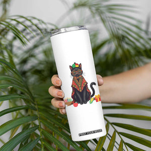 Cute Kwanzaa Cat Dashiki Skinny Tumbler African Heritage Gift TS12 Print Your Wear