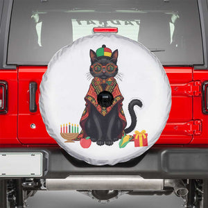 Cute Kwanzaa Cat Dashiki Spare Tire Cover African Heritage Gift TS12 White Print Your Wear