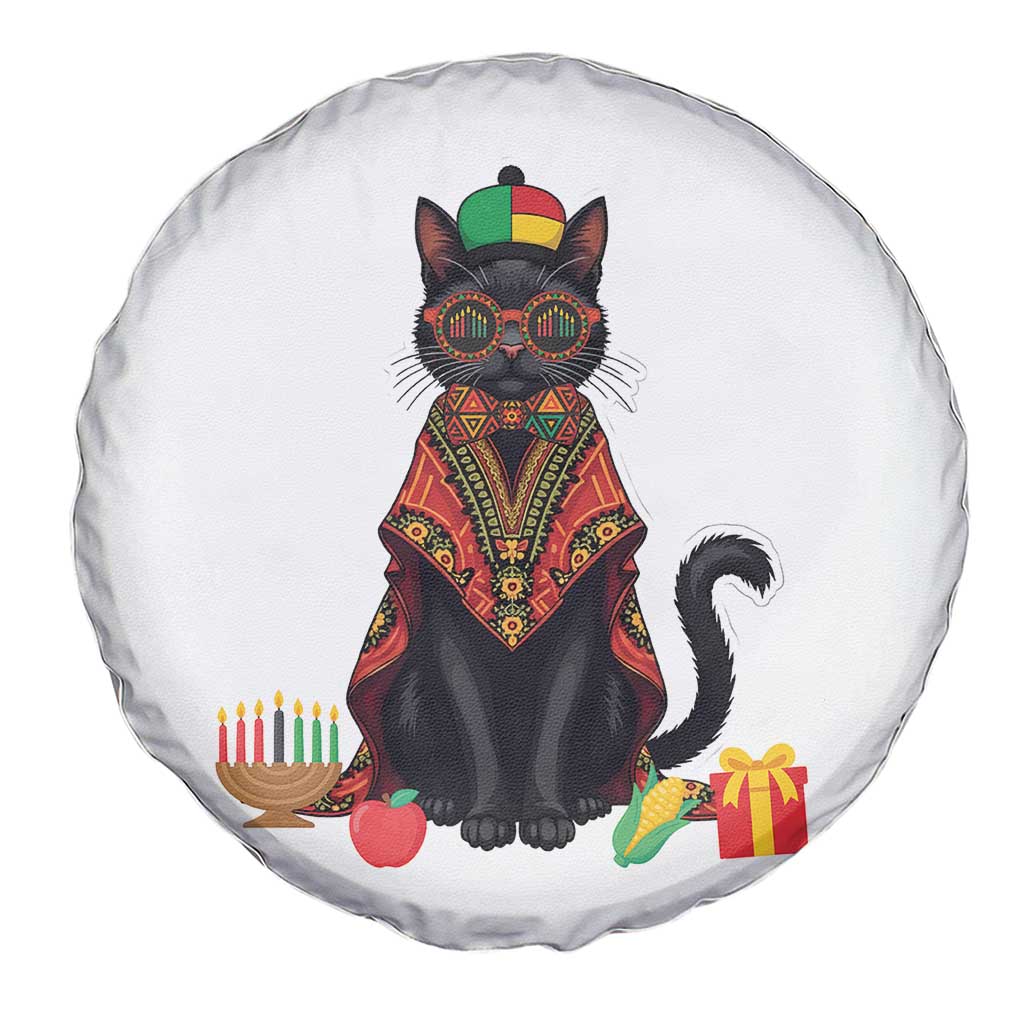 Cute Kwanzaa Cat Dashiki Spare Tire Cover African Heritage Gift TS12 Print Your Wear