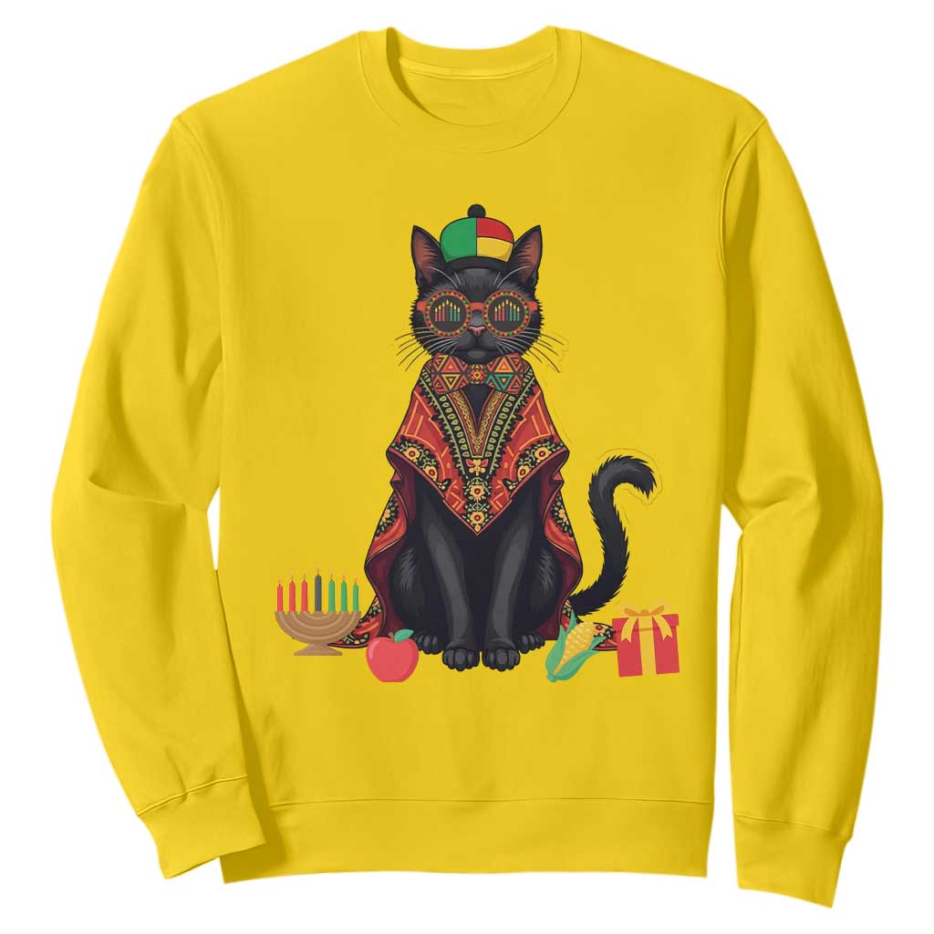 Cute Kwanzaa Cat Dashiki Sweatshirt African Heritage Gift TS12 Daisy Print Your Wear