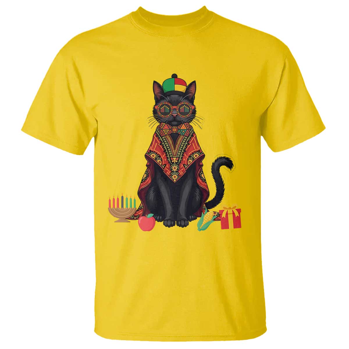 Cute Kwanzaa Cat Dashiki T Shirt African Heritage Gift TS12 Daisy Print Your Wear