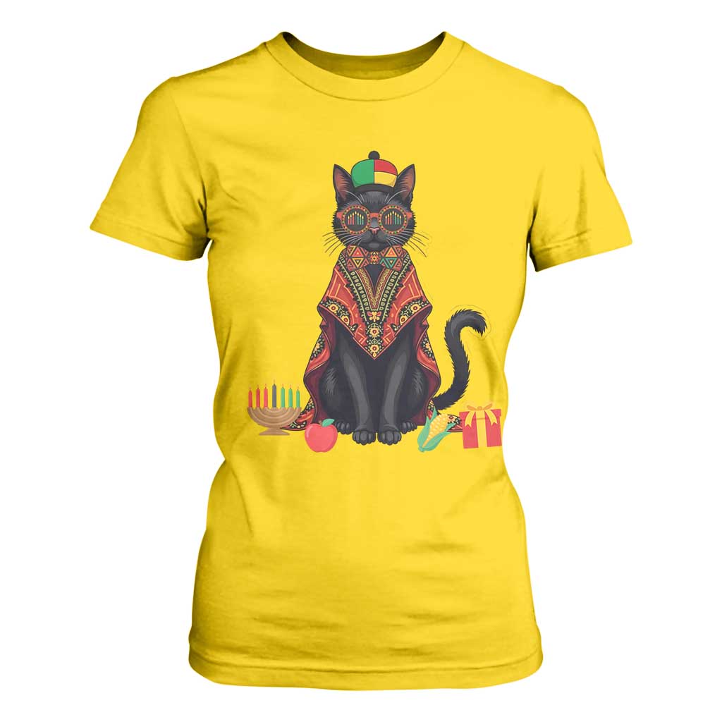 Cute Kwanzaa Cat Dashiki T Shirt For Women African Heritage Gift TS12 Daisy Print Your Wear