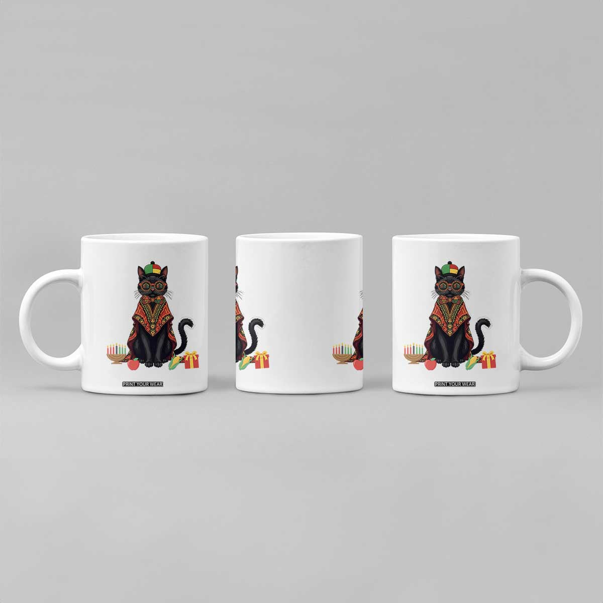 Cute Kwanzaa Cat Dashiki Coffee Mug African Heritage Gift TS12 Print Your Wear