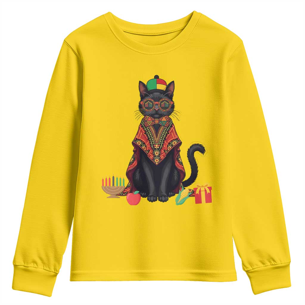 Cute Kwanzaa Cat Dashiki Youth Sweatshirt African Heritage Gift TS12 Daisy Print Your Wear