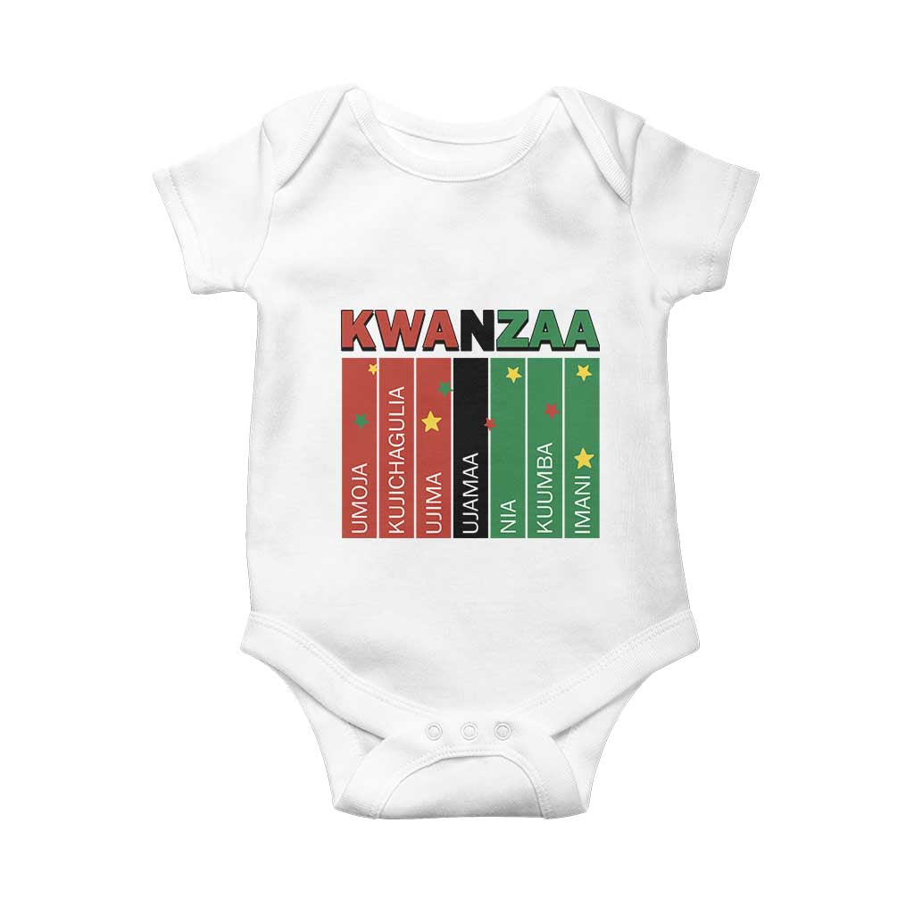 Light Of Kwanzaa Baby Onesie Nguzo Saba African Heritage Gift TS12 White Print Your Wear
