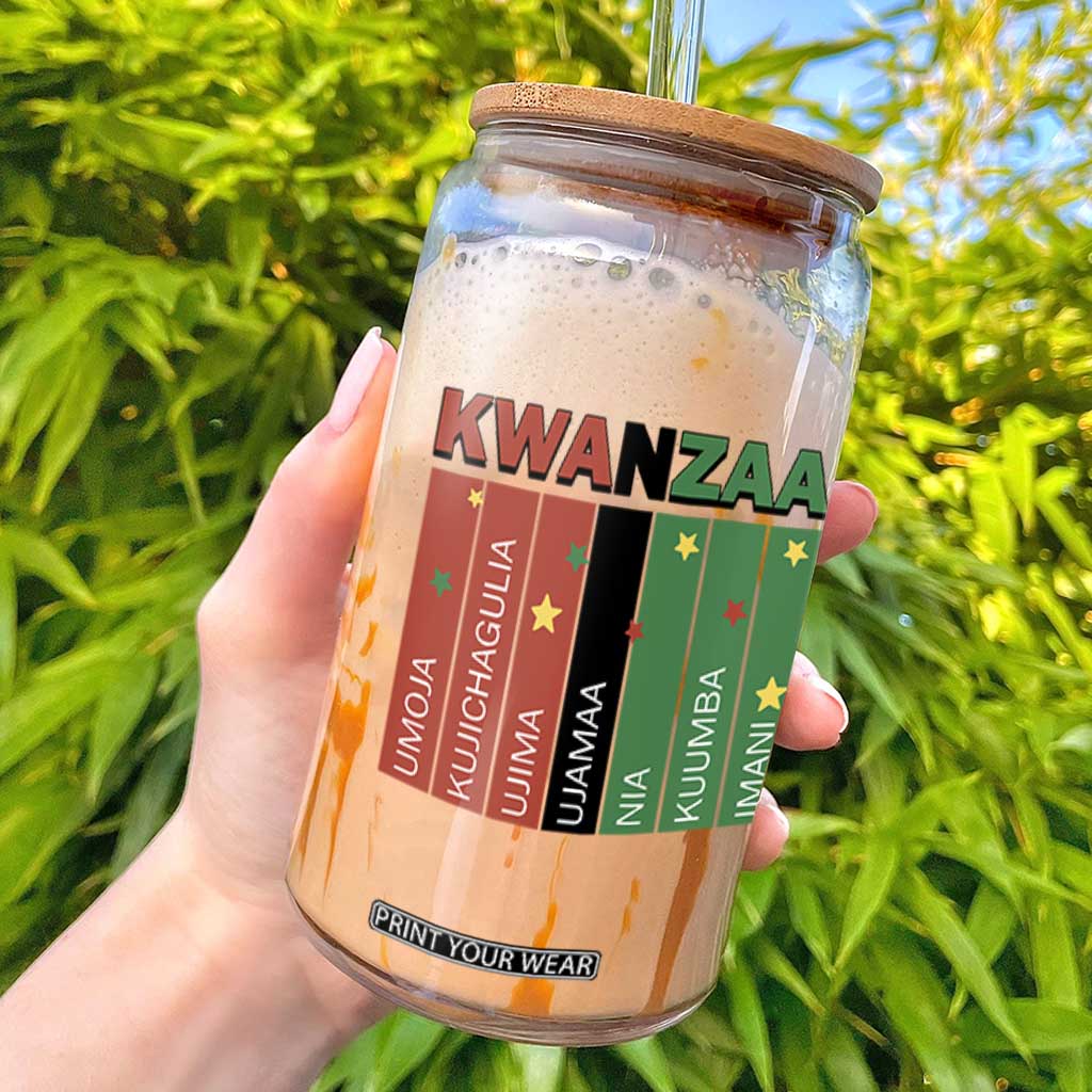Light Of Kwanzaa Glass Can Nguzo Saba African Heritage Gift TS12 White Print Your Wear