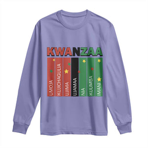Light Of Kwanzaa Long Sleeve Shirt Nguzo Saba African Heritage Gift TS12 Violet Print Your Wear