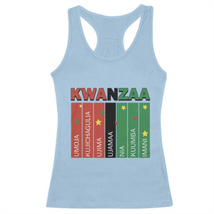 Light Of Kwanzaa Racerback Tank Top Nguzo Saba African Heritage Gift TS12 Light Blue Print Your Wear