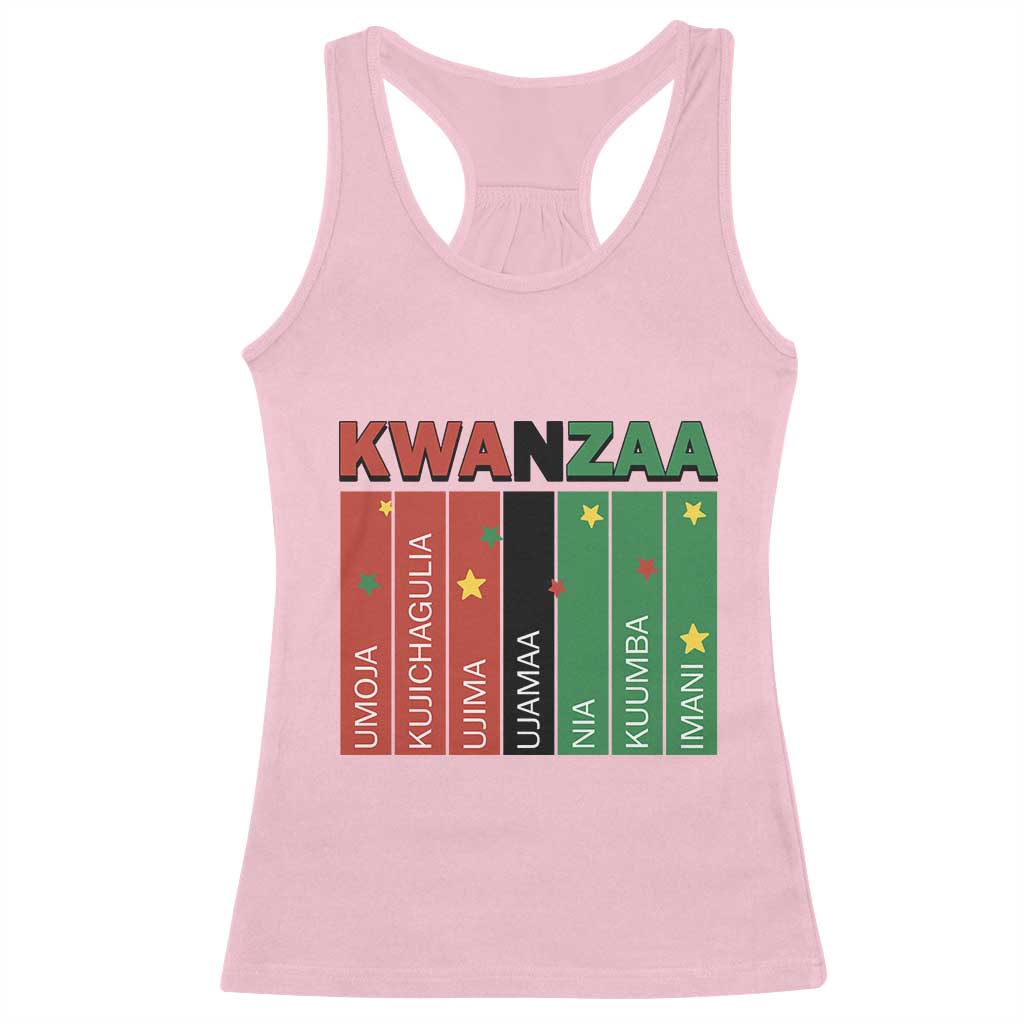 Light Of Kwanzaa Racerback Tank Top Nguzo Saba African Heritage Gift TS12 Light Pink Print Your Wear