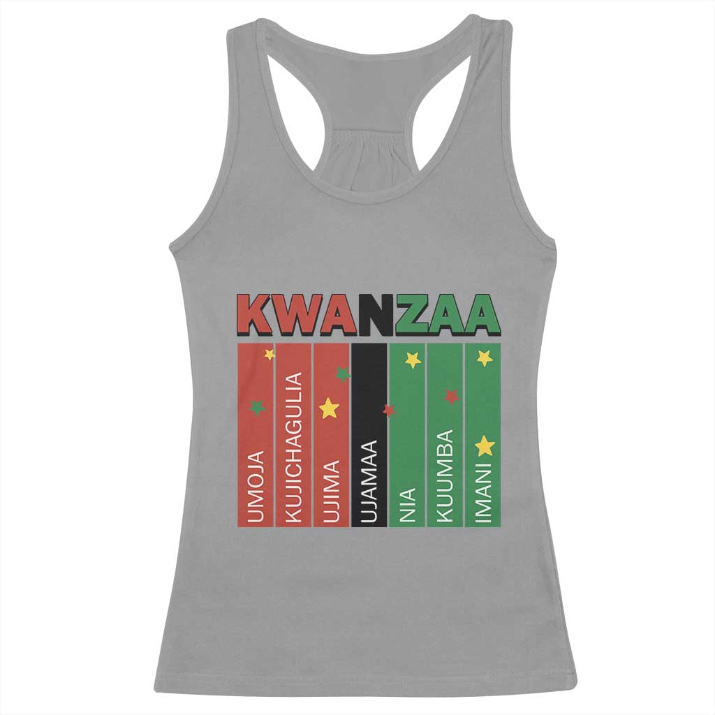 Light Of Kwanzaa Racerback Tank Top Nguzo Saba African Heritage Gift TS12 Sport Gray Print Your Wear