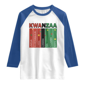 Light Of Kwanzaa Raglan Shirt Nguzo Saba African Heritage Gift TS12 White Royal Print Your Wear