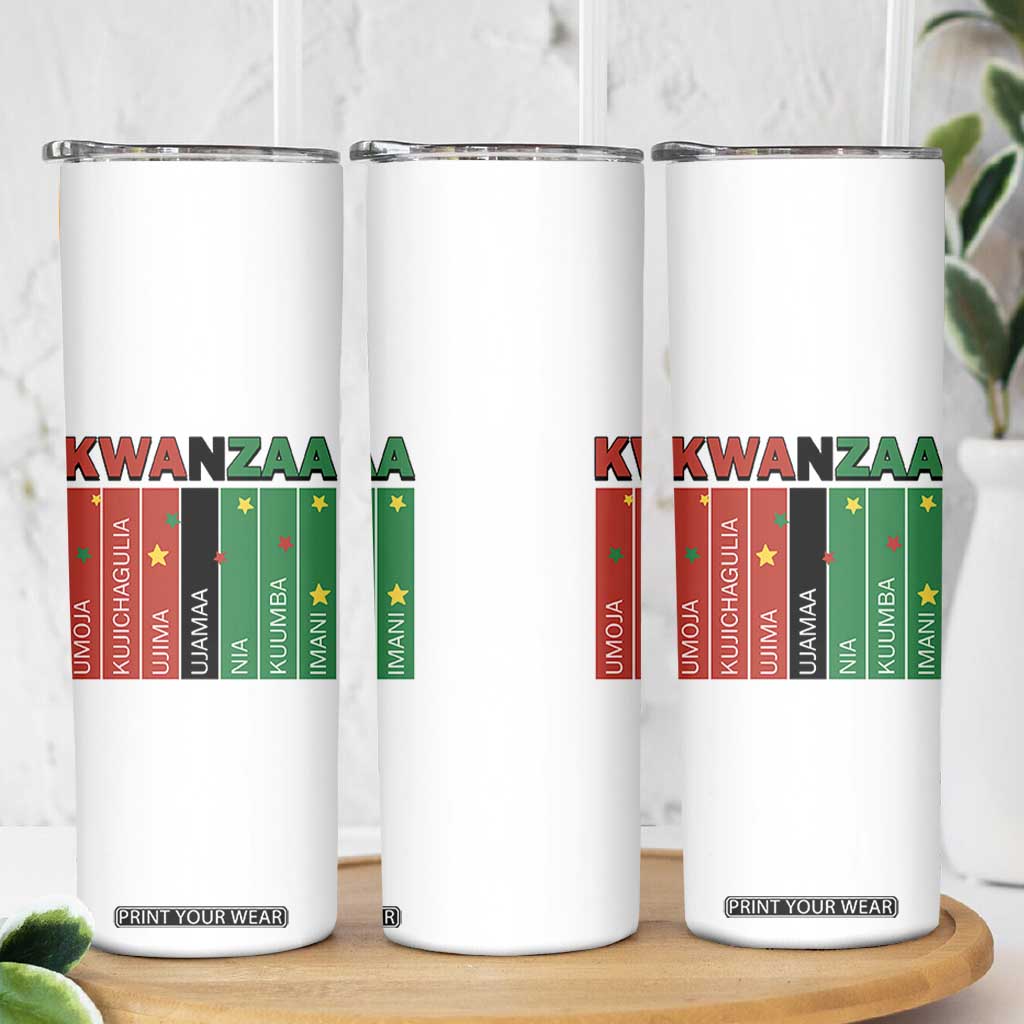 Light Of Kwanzaa Skinny Tumbler Nguzo Saba African Heritage Gift TS12 Print Your Wear
