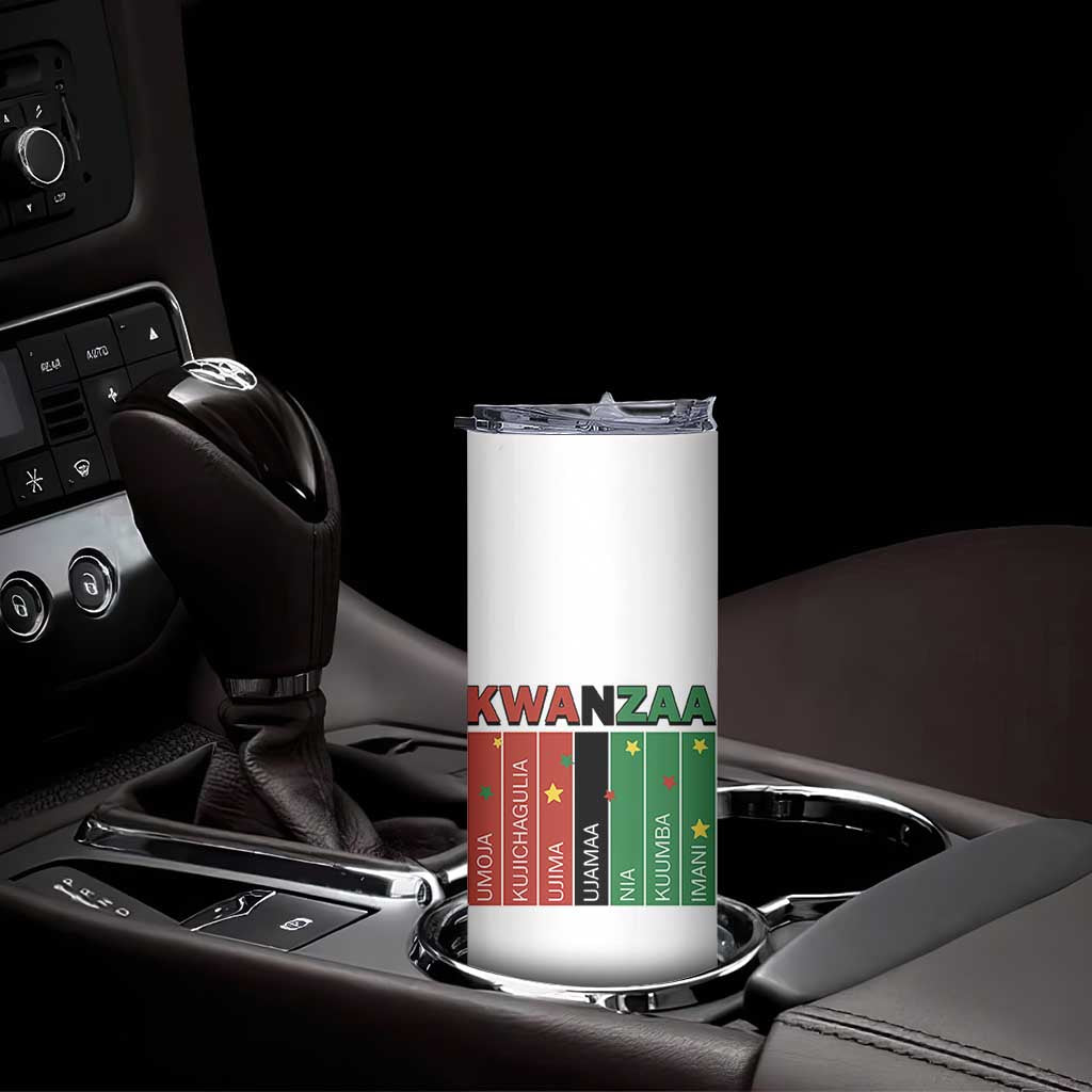 Light Of Kwanzaa Skinny Tumbler Nguzo Saba African Heritage Gift TS12 Print Your Wear