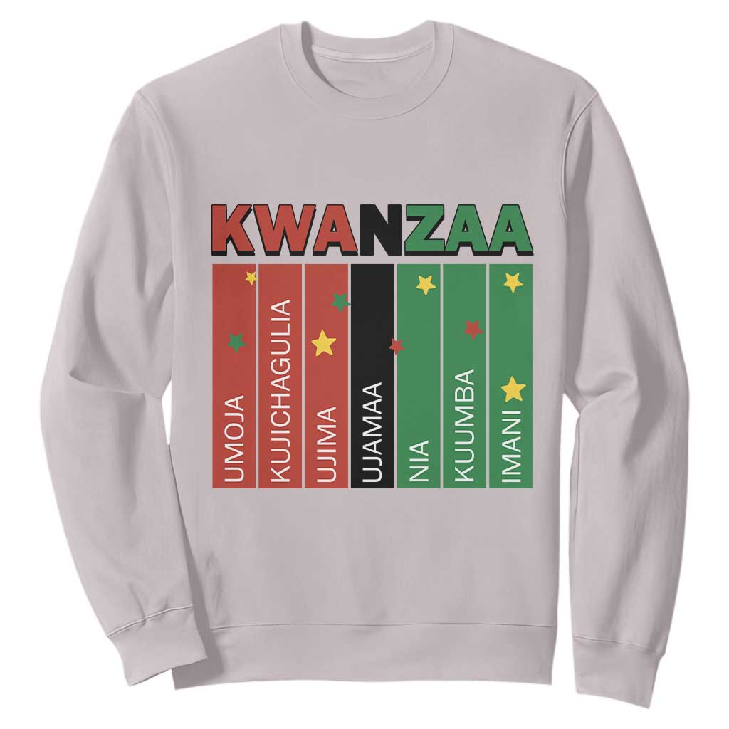 Light Of Kwanzaa Sweatshirt Nguzo Saba African Heritage Gift TS12 Ice Gray Print Your Wear