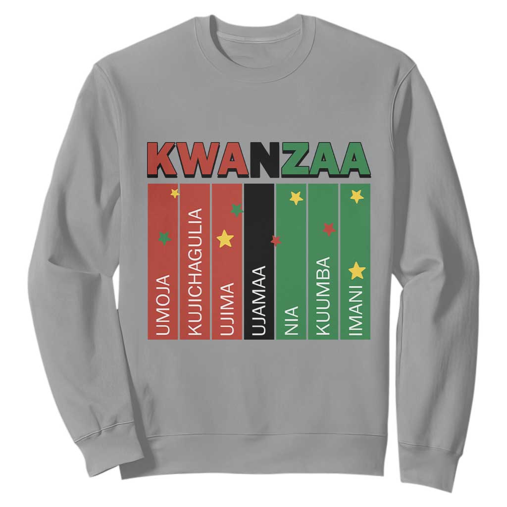 Light Of Kwanzaa Sweatshirt Nguzo Saba African Heritage Gift TS12 Sport Gray Print Your Wear