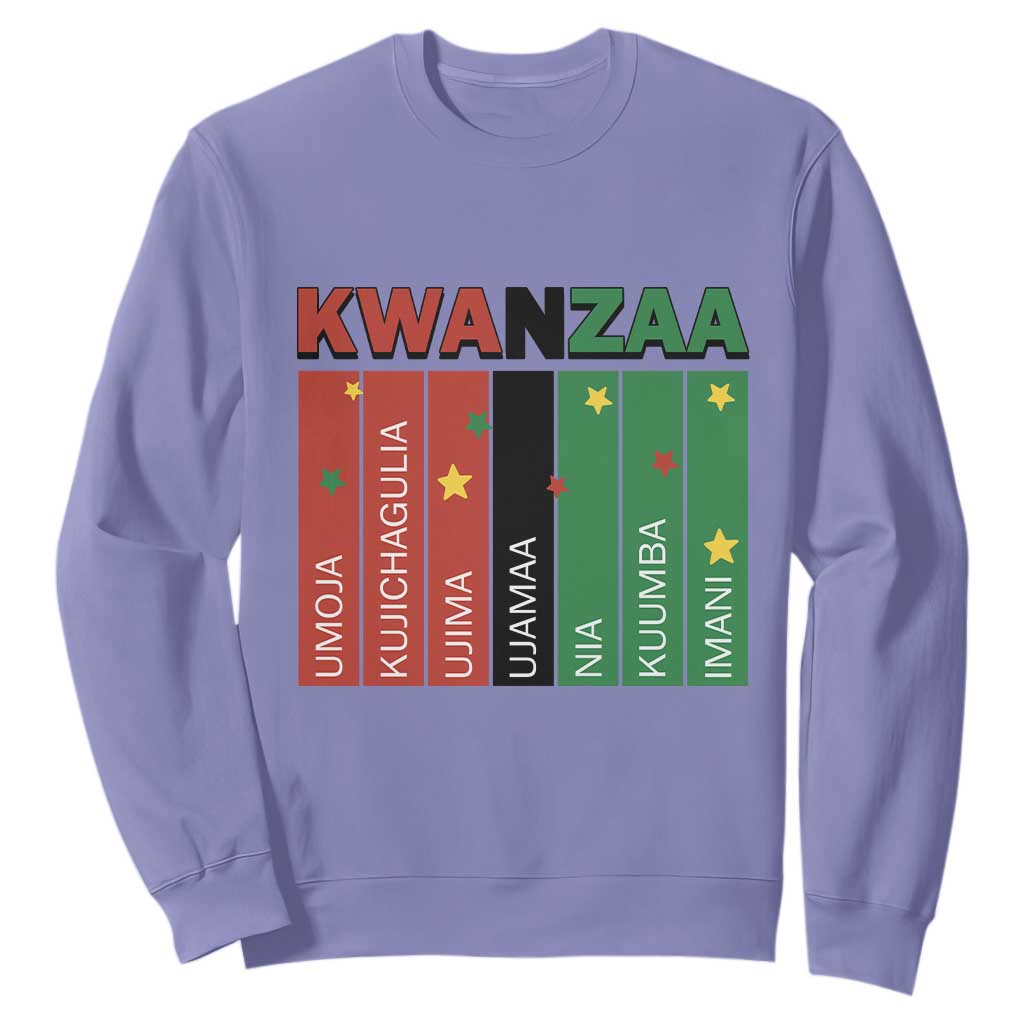 Light Of Kwanzaa Sweatshirt Nguzo Saba African Heritage Gift TS12 Violet Print Your Wear