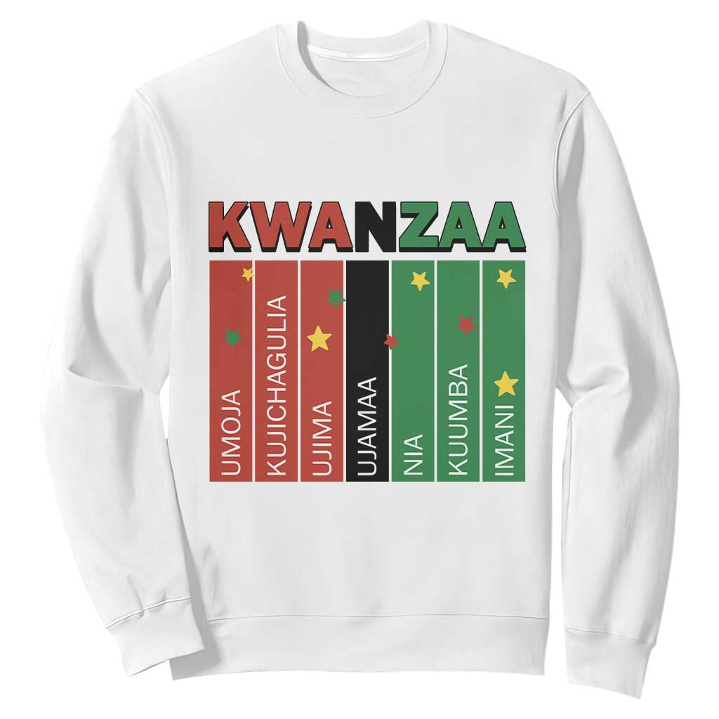 Light Of Kwanzaa Sweatshirt Nguzo Saba African Heritage Gift TS12 White Print Your Wear