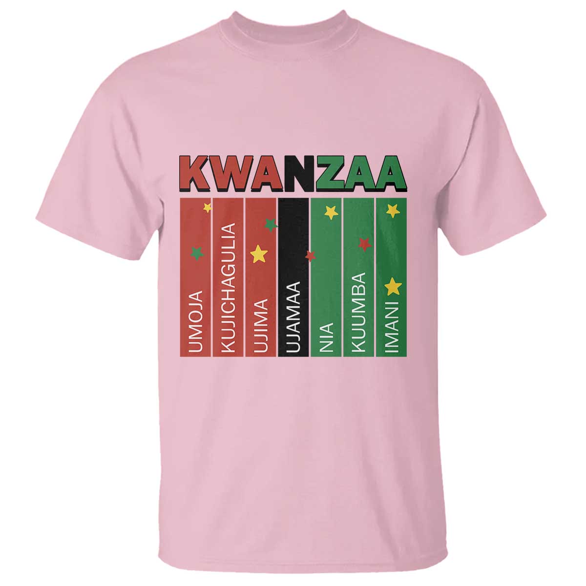 Light Of Kwanzaa T Shirt Nguzo Saba African Heritage Gift TS12 Light Pink Print Your Wear
