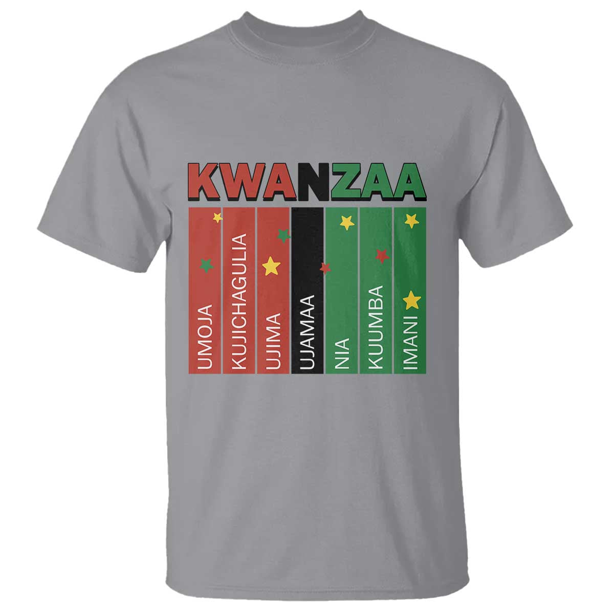 Light Of Kwanzaa T Shirt Nguzo Saba African Heritage Gift TS12 Sport Gray Print Your Wear