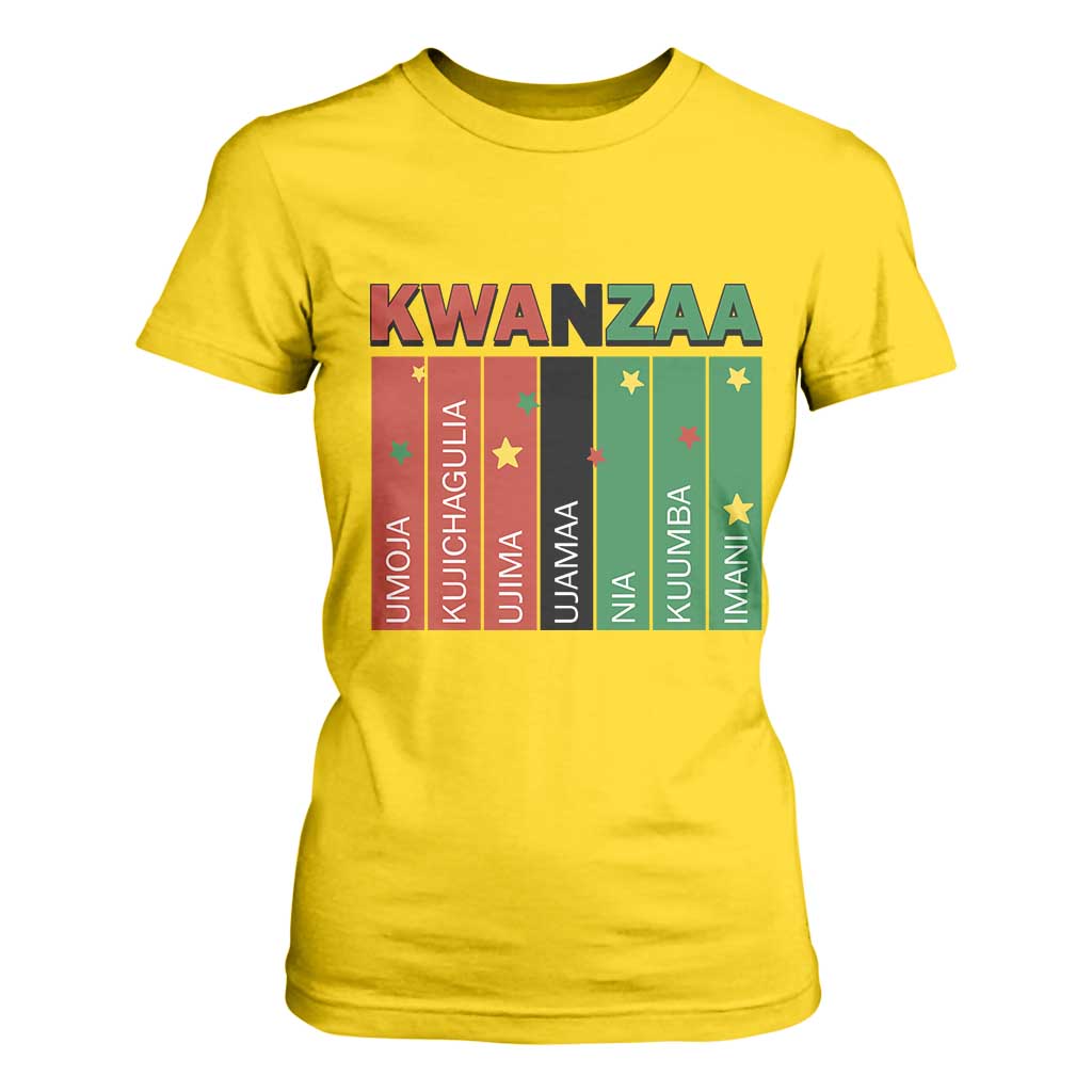 Light Of Kwanzaa T Shirt For Women Nguzo Saba African Heritage Gift TS12 Daisy Print Your Wear