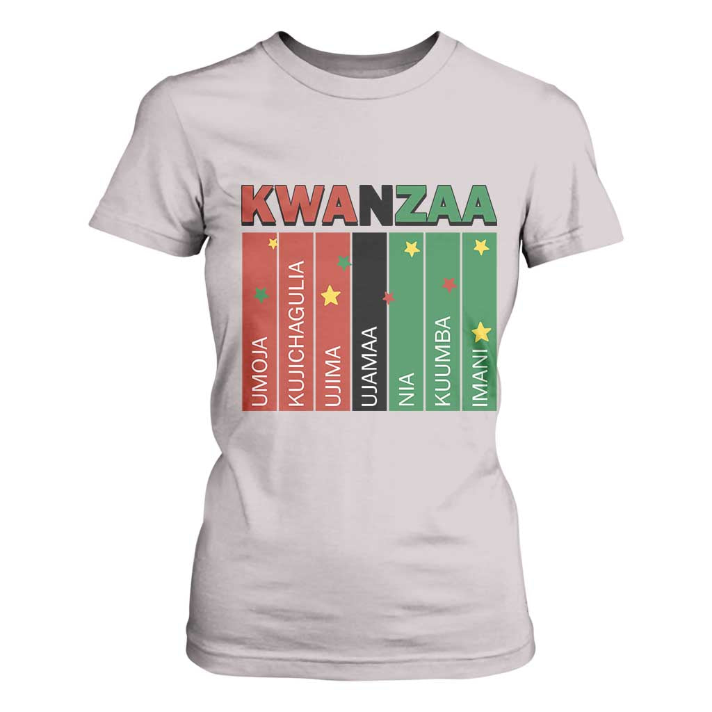 Light Of Kwanzaa T Shirt For Women Nguzo Saba African Heritage Gift TS12 Ice Gray Print Your Wear