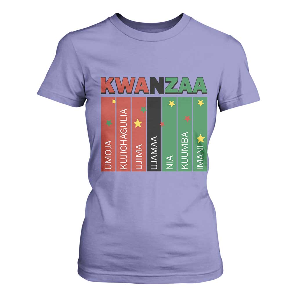 Light Of Kwanzaa T Shirt For Women Nguzo Saba African Heritage Gift TS12 Violet Print Your Wear