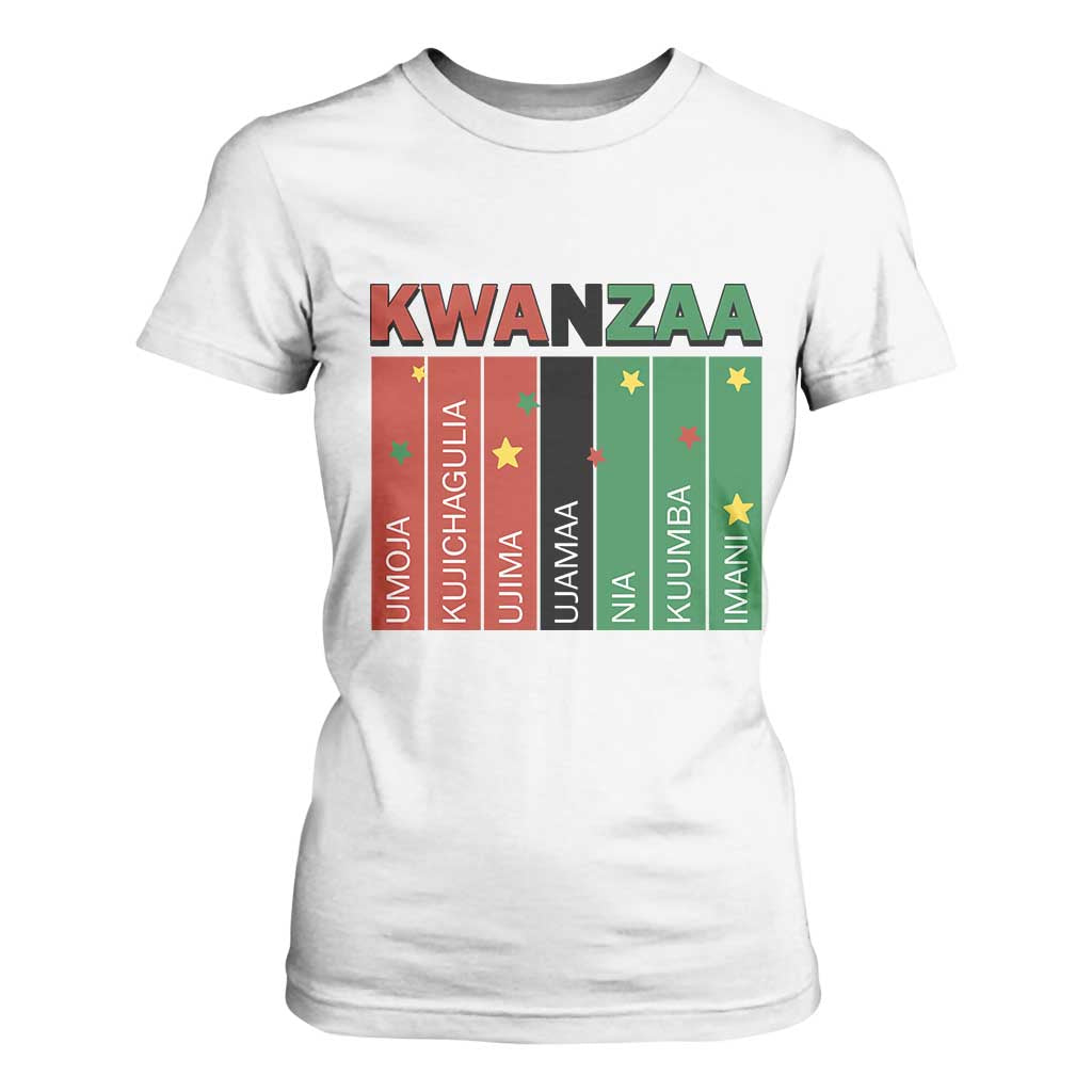 Light Of Kwanzaa T Shirt For Women Nguzo Saba African Heritage Gift TS12 White Print Your Wear