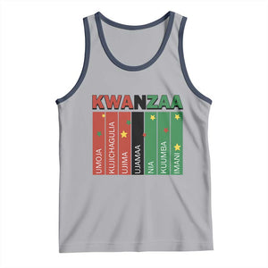 Light Of Kwanzaa Tank Top Nguzo Saba African Heritage Gift TS12 Athletic Heather Navy Print Your Wear