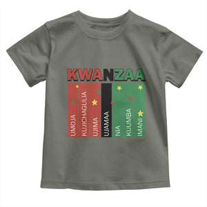 Light Of Kwanzaa Toddler T Shirt Nguzo Saba African Heritage Gift TS12 Military Green Print Your Wear