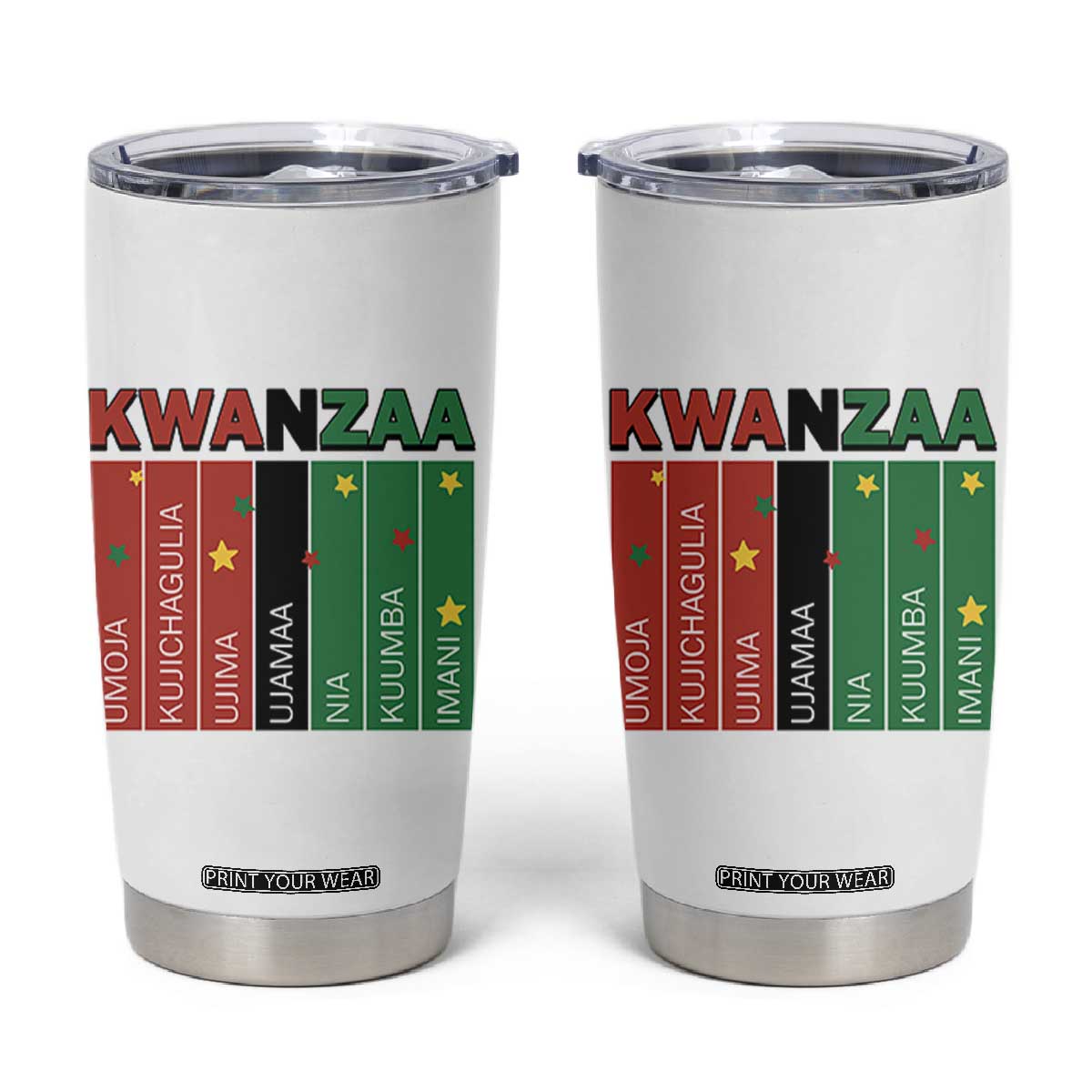 Light Of Kwanzaa Tumbler Cup Nguzo Saba African Heritage Gift TS12 White Print Your Wear