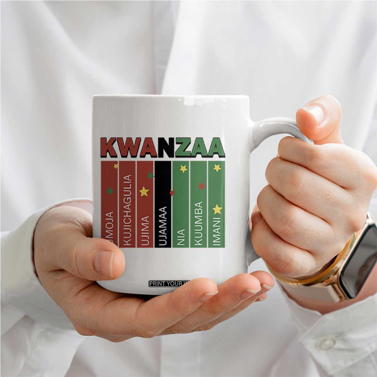 Light Of Kwanzaa Coffee Mug Nguzo Saba African Heritage Gift TS12 Print Your Wear