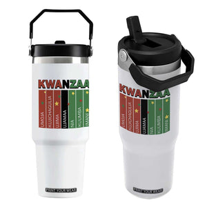 Light Of Kwanzaa Flip Straw Tumbler Nguzo Saba African Heritage Gift TS12 One Size: 30 oz White Print Your Wear