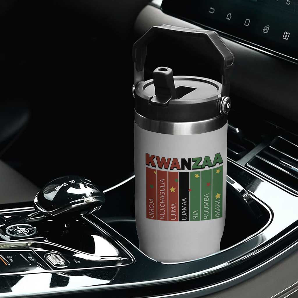 Light Of Kwanzaa Flip Straw Tumbler Nguzo Saba African Heritage Gift TS12 Print Your Wear