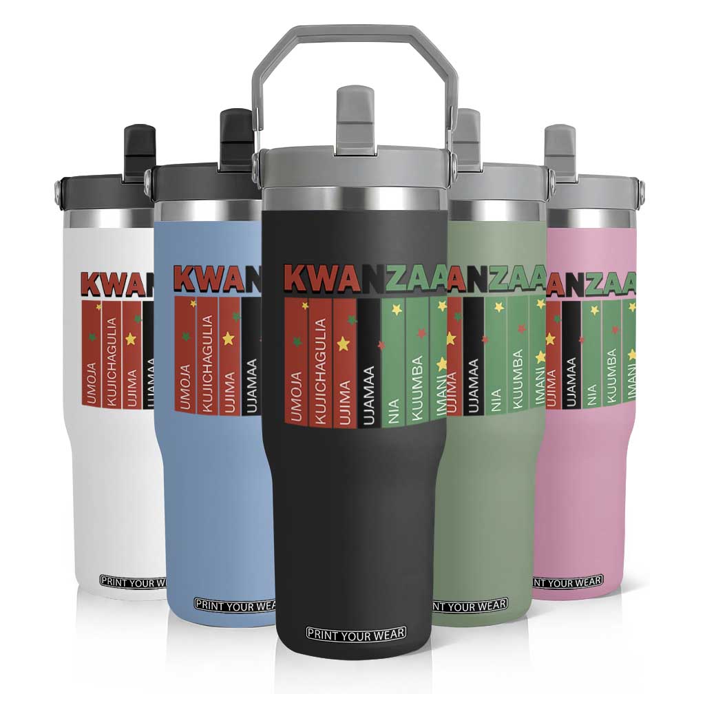 Light Of Kwanzaa Flip Straw Tumbler Nguzo Saba African Heritage Gift TS12 Print Your Wear
