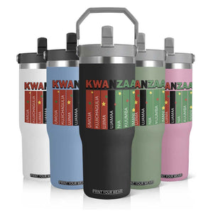 Light Of Kwanzaa Flip Straw Tumbler Nguzo Saba African Heritage Gift TS12 Print Your Wear