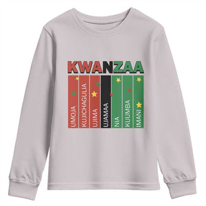 Light Of Kwanzaa Youth Sweatshirt Nguzo Saba African Heritage Gift TS12 Ice Gray Print Your Wear