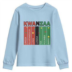 Light Of Kwanzaa Youth Sweatshirt Nguzo Saba African Heritage Gift TS12 Light Blue Print Your Wear