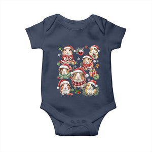 Funny Santa Cavy Squad Baby Onesie Christmas Guinea Pig Gift TS12 Navy Print Your Wear