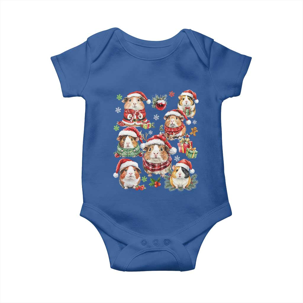 Funny Santa Cavy Squad Baby Onesie Christmas Guinea Pig Gift TS12 Royal Blue Print Your Wear