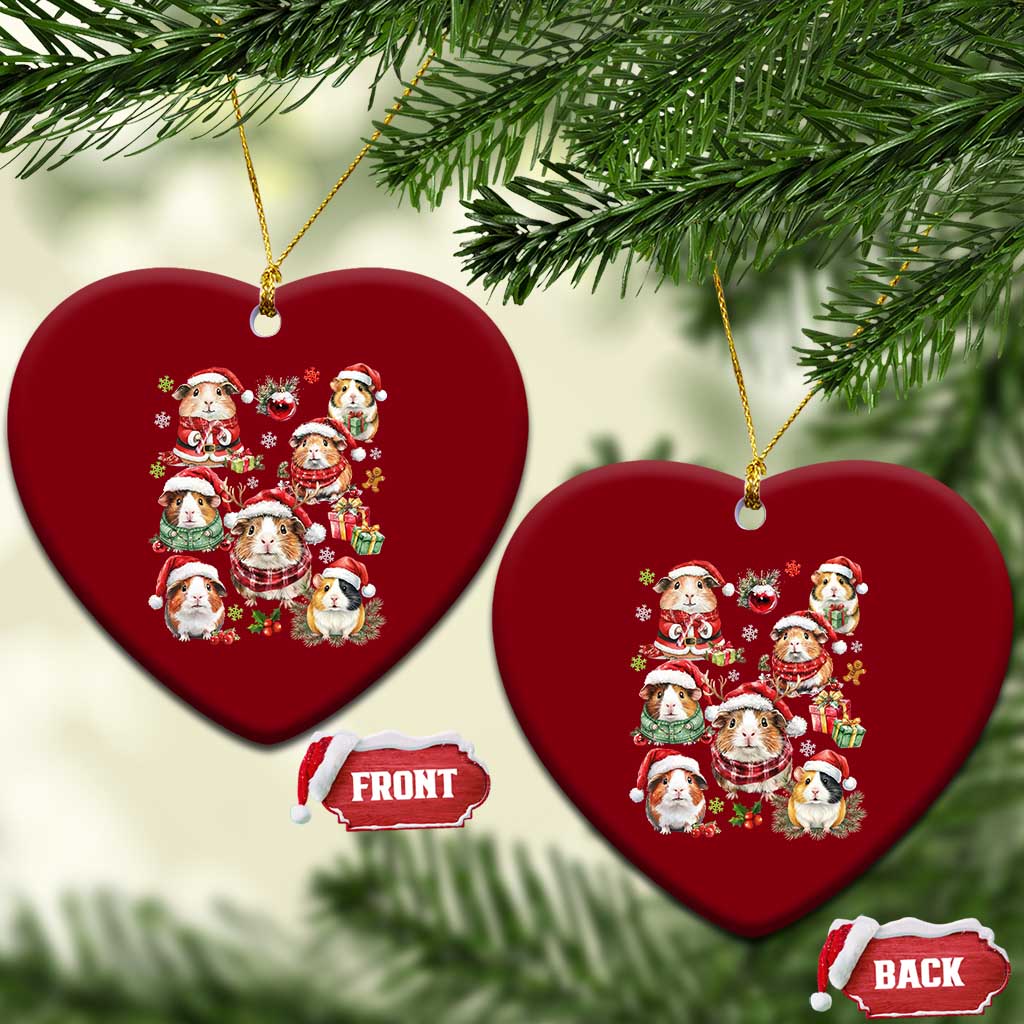 Funny Santa Cavy Squad Ceramic Ornament Christmas Guinea Pig Gift TS12 Print Your Wear