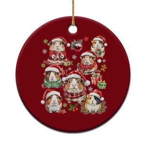 Funny Santa Cavy Squad Ceramic Ornament Christmas Guinea Pig Gift TS12 1pc Red Print Your Wear