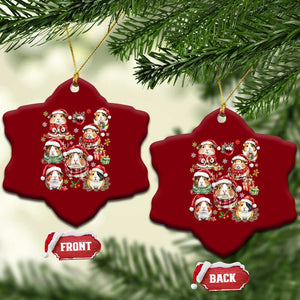 Funny Santa Cavy Squad Ceramic Ornament Christmas Guinea Pig Gift TS12 Print Your Wear