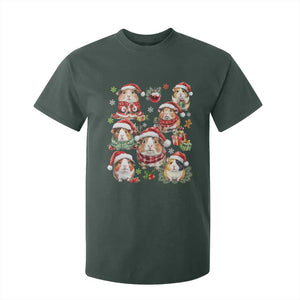 Funny Santa Cavy Squad T Shirt For Kid Christmas Guinea Pig Gift TS12 Dark Forest Green Print Your Wear