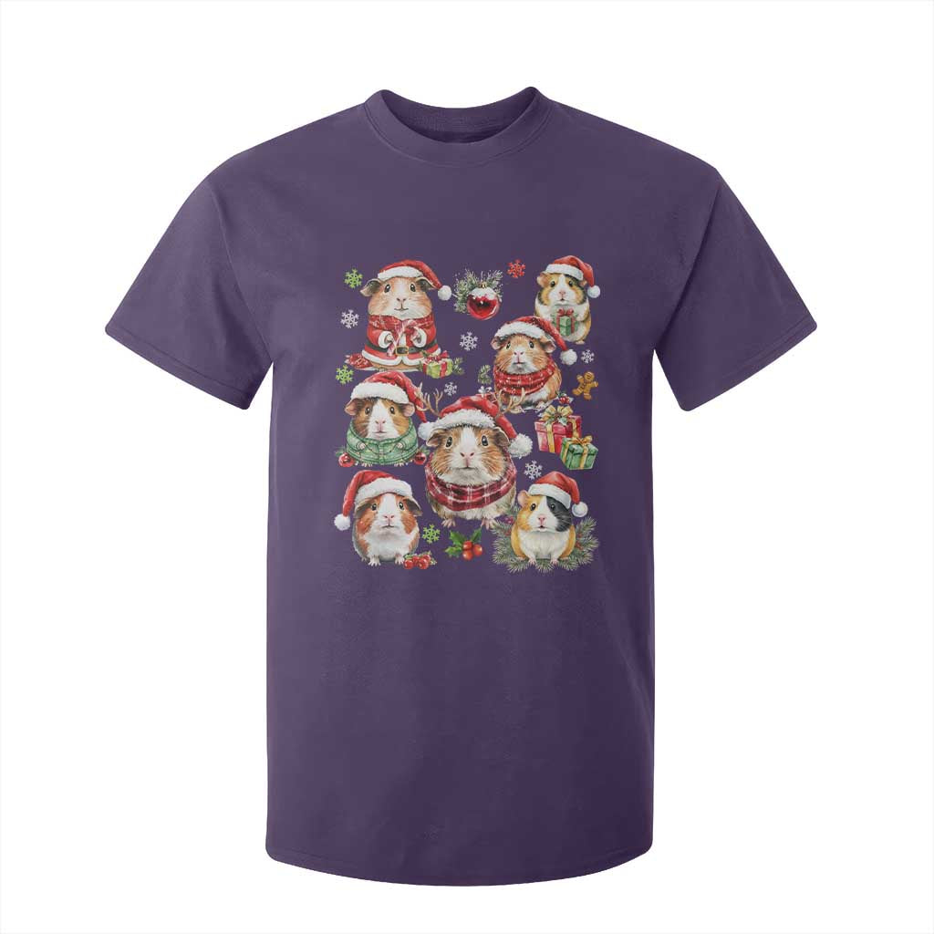 Funny Santa Cavy Squad T Shirt For Kid Christmas Guinea Pig Gift TS12 Purple Print Your Wear