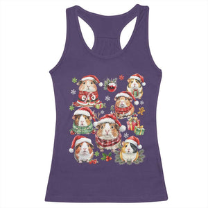 Funny Santa Cavy Squad Racerback Tank Top Christmas Guinea Pig Gift TS12 Purple Print Your Wear