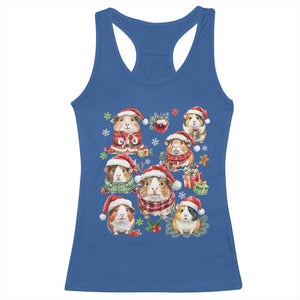 Funny Santa Cavy Squad Racerback Tank Top Christmas Guinea Pig Gift TS12 Royal Blue Print Your Wear